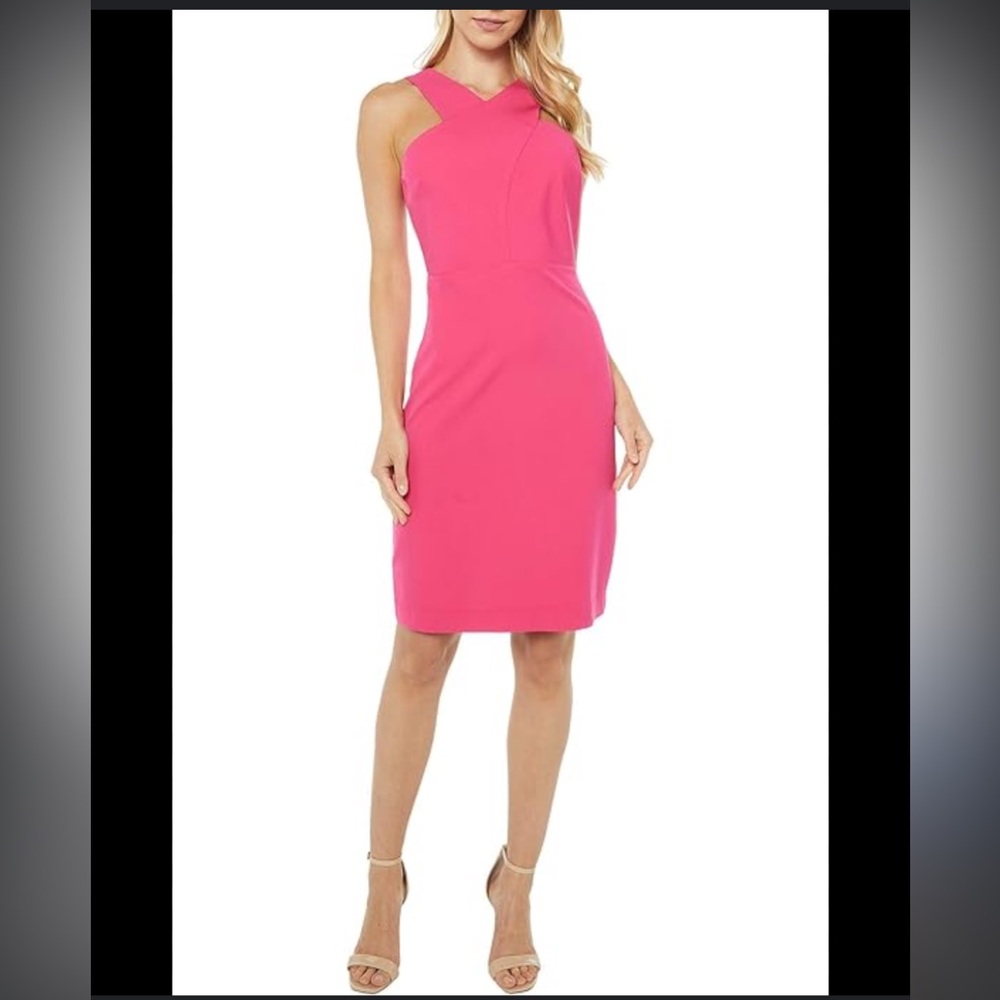 NWT Vince Camuto Laguna Crisscross Halter Dress in Pink